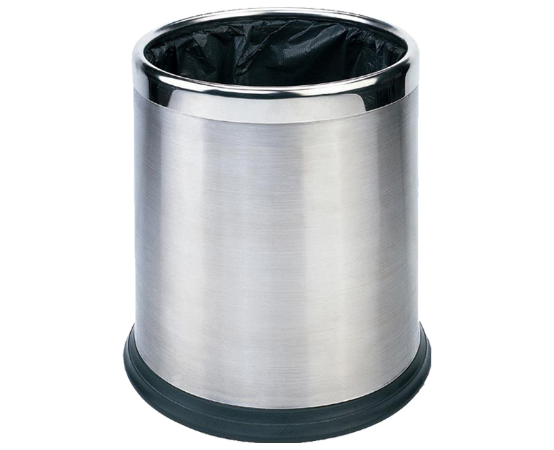 Round Stainless Trash Can